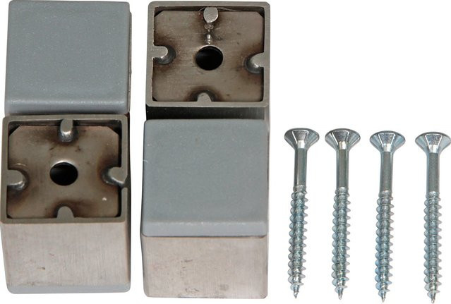 dieda Möbelfußapplikation aus Edelstahl in Silber, B/T/H: 30 x 30 x 30 mm, 4 Stück - Bild 2