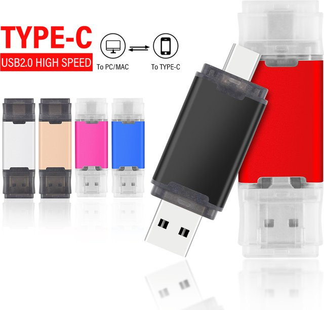 JASTER USB-C Flash-Laufwerk 64 GB USB 2.0 Memory Stick in Gold für Mac, Samsung Galaxy, iPad und PC - Bild 1