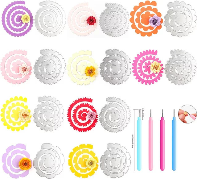 3D Spiralförmige Blumen Girlande Stanzformen für DIY Scrapbooking und Papierhandwerk - Bild 1