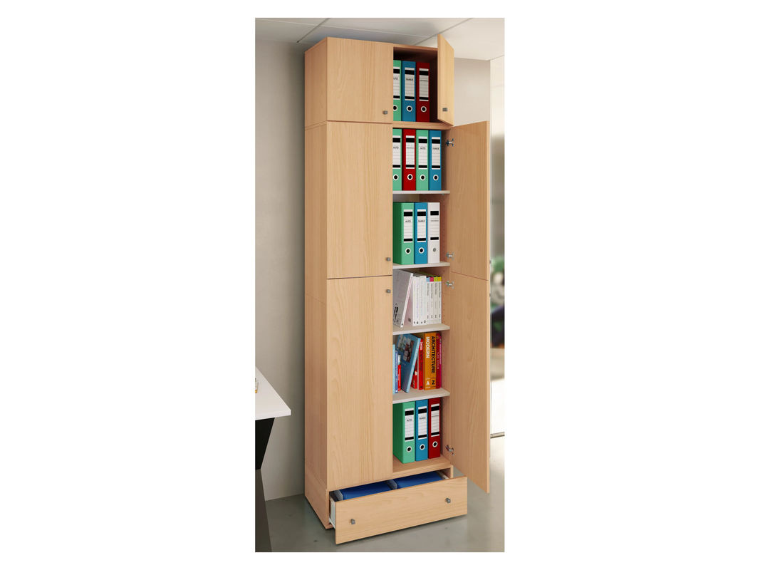 Büroschrank Lona VCM Möbel Buche Nachbildung Weiß B/H/T: 70 x 240 x 39 cm - Bild 2