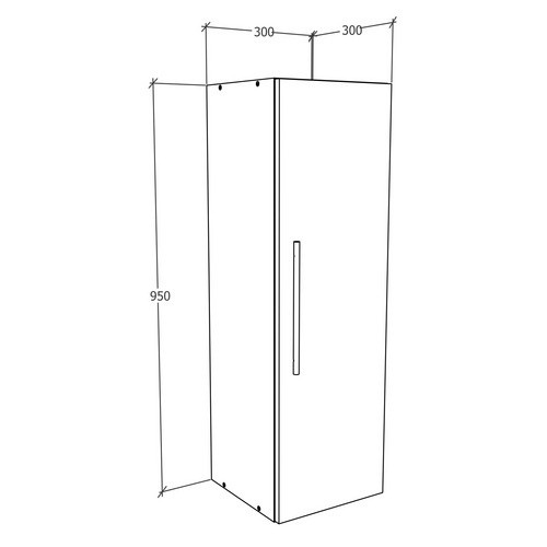 VCM Wandregal Arila L Senkrecht in Honig-Eiche, B: 30 cm, H: 95 cm, T: 30 cm - Bild 3