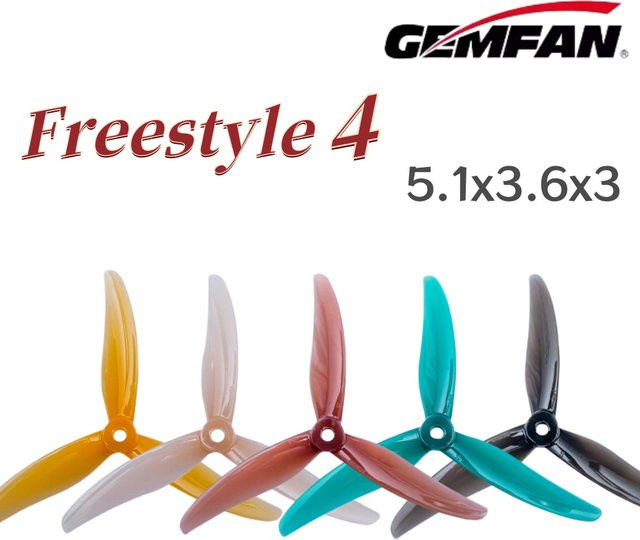 Gemfan Freestyle 4S 3-Blatt-Propeller, 2 Paar - Bild 1