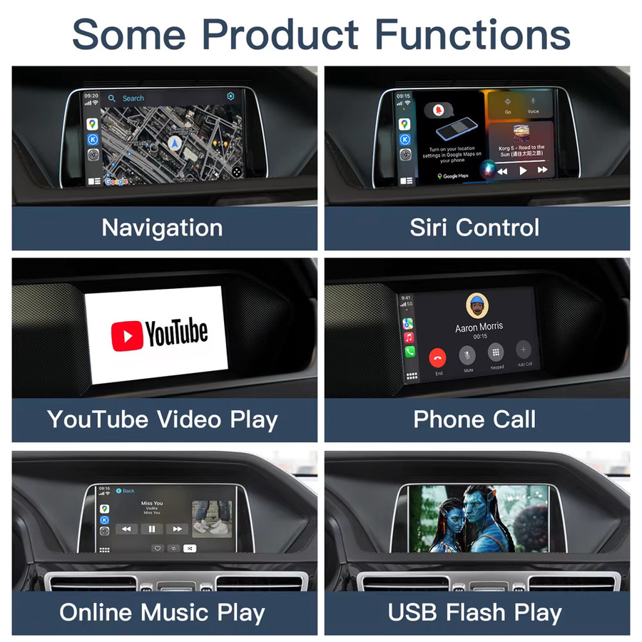 CARABC Wireless CarPlay und Android Auto Adapter in Schwarz passend für Mercedes A B C E S SL CLA CLS GLA GLK SLK ML Sprinter mit NTG 4.0 4.5 5.0 5.5 6.0 - Bild 3