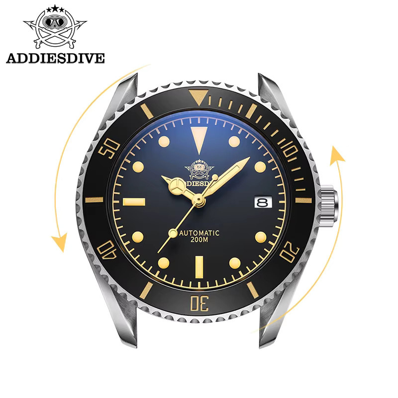 ADDIESDIVE Armbanduhr Automatik, Edelstahl, schwarz, Herren - Bild 3