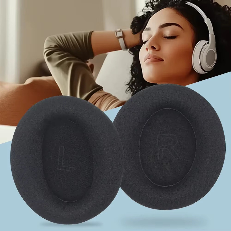 Anker Ersatz-Ohrpolster aus Mesh-Stoff mit Schaumstoff für Soundcore Life Q30, Q35 und Q30BT, Schwarz - Bild 4