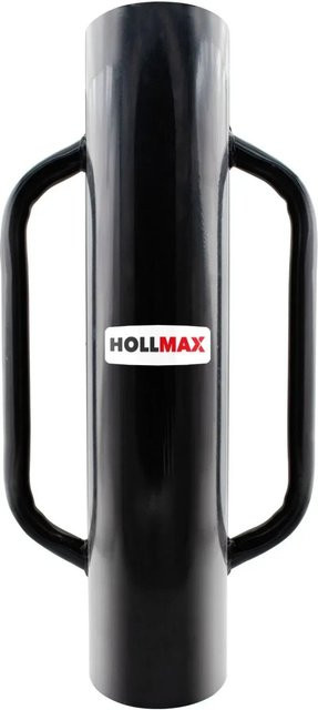 Hollmax Pfahlramme für Zaunpfähle und Pfosten aus Stahl in Schwarz mit 13,3 cm Durchmesser - Bild 1