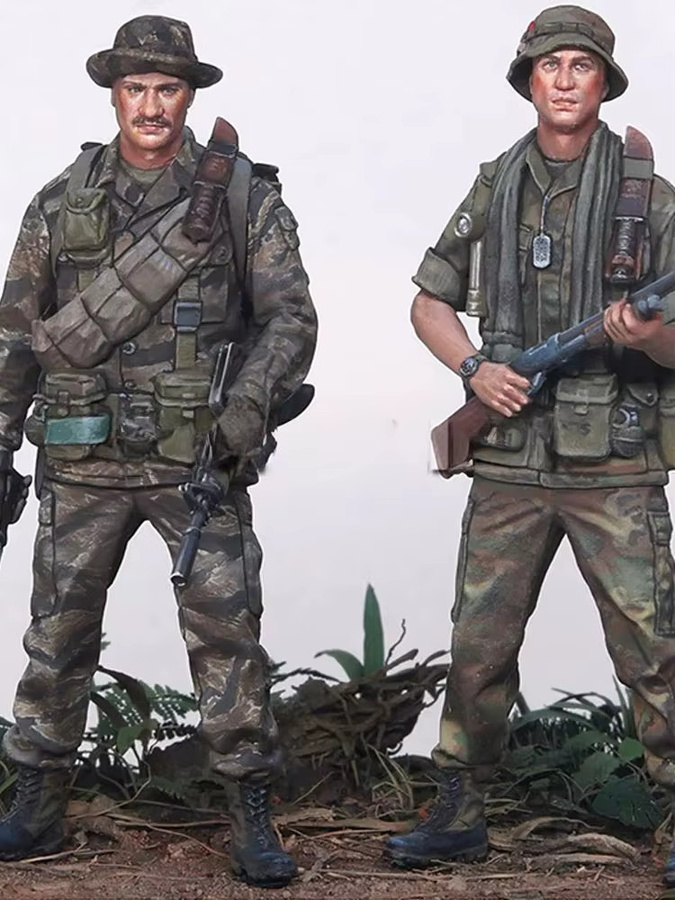 GK Soldat Vietnamkrieg, Harzmodellfigur, 1/35, unmontierter und unbemalter Bausatz - Bild 2