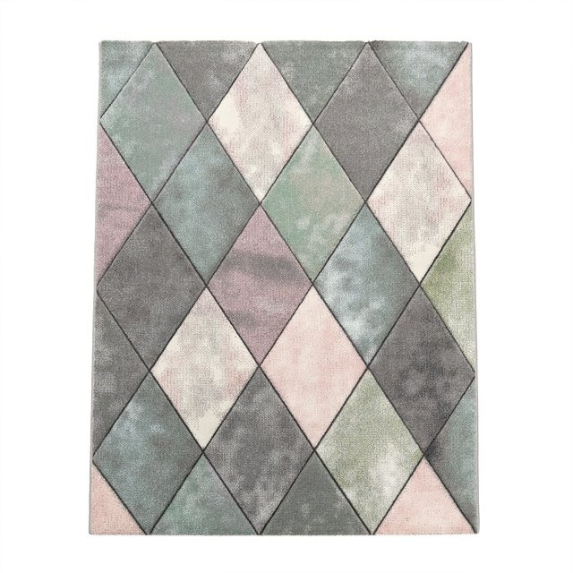 Teppich Dilara Geometrisch Vintage in Mehrfarbig mit Hoch-Tief-Effekt, B/T: 60 x 110 cm - Bild 1