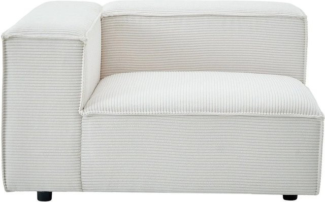 Vente-unique Sessel Ruzolo mit gerader Rückenlehne aus Cord-Samt in Beige, B: 121 cm, H: 105 cm, T: 67 cm - Bild 1