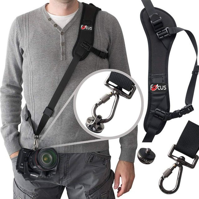 Focus F-1 Speed Sling Schulter-Kameragurt für DSLR in Schwarz - Bild 1