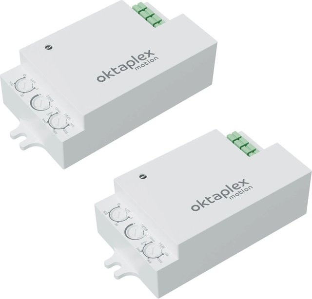 Oktaplex Amy Einbau Präsenzmelder 2er Set HF 24 GHz Nachrüstkit mit 360 Grad Bewegungssensor in Weiß - Bild 1