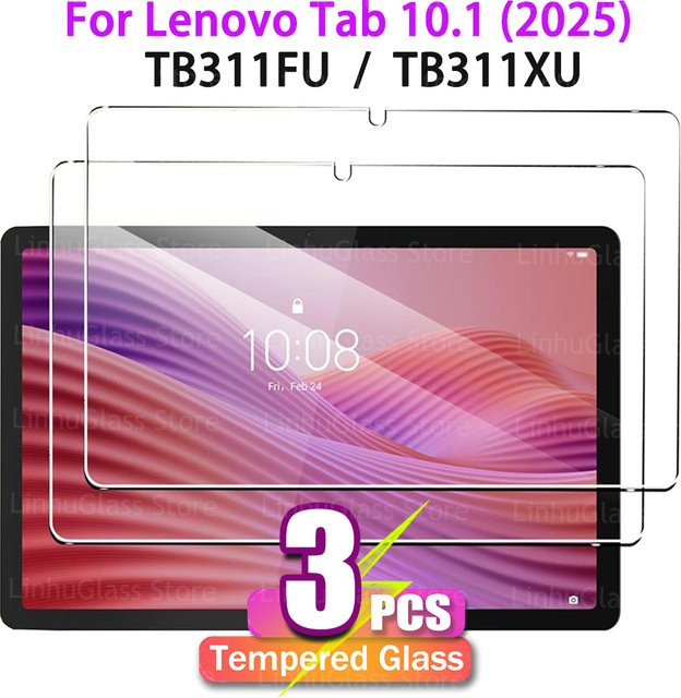 Schutzglas für Lenovo Tab 10.1 (2025) 10,1 Zoll TB311FU TB311XU, Transparent, HD Displayschutzfolie aus gehärtetem Glas mit 9H Härtegrad und Anti-Fingerprint-Beschichtung - Bild 1