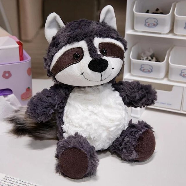 Fuchs Faultier Waschbär Plüschtier, Beruhigungs-Puppe Kissen, 25cm, ab 14 Jahren - Bild 1