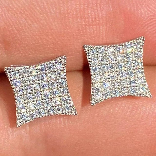 YIRAN Jewelry Ohrstecker, Zirkonia, Kupfer, Schwarz, Damen - Bild 1