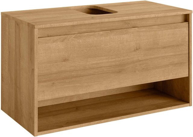 Waschtischunterschrank Fackelmann NATURA Asteiche, braun, B/H/T: 93,4 x 52,3 x 45,5 cm - Bild 1