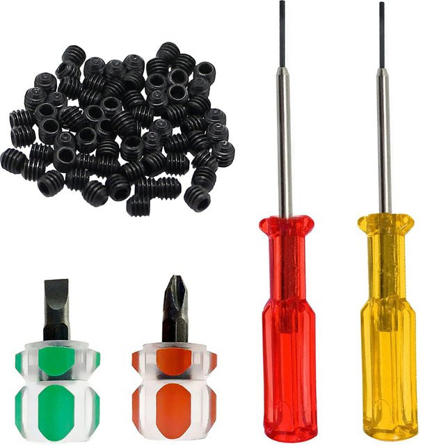 OZXHIXU Reparatur Werkzeug Set für Juki und Yamato Industrielle Nähmaschinen mit Innensechskant-Schraubendrehern 1,5 mm und 1,6 mm sowie 100 Schrauben, Mehrfarbig - Bild 1