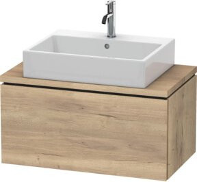 Duravit Waschtischunterschrank Compact L-Cube in Braun mit einem Auszug, Wandmontage, B/T/H: 82 x 47,7 x 40 cm - Bild 1