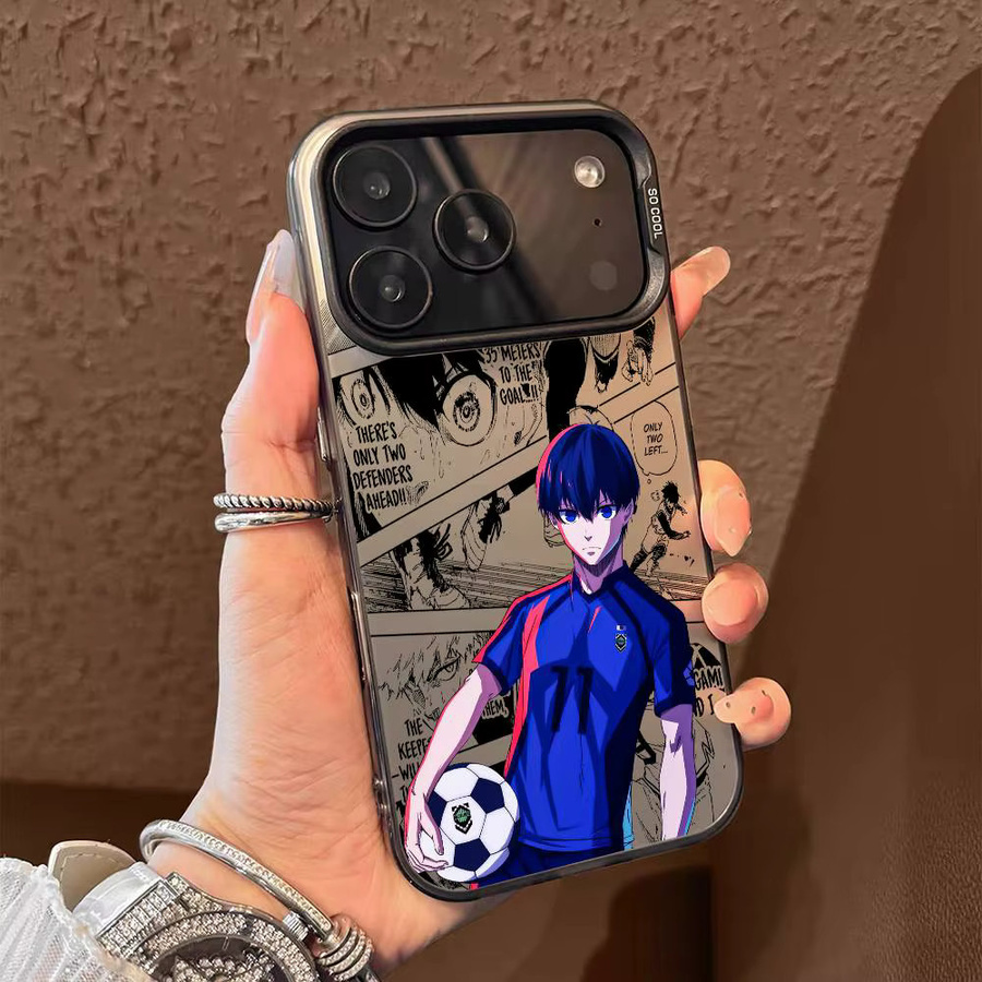 Anime Y-Yoichi Isagi Handyhülle für iPhone 17 16 15 14 13 12 11 Pro Max Air in Mehrfarbig mit Matt Metallic Aurora Effekt - Bild 3