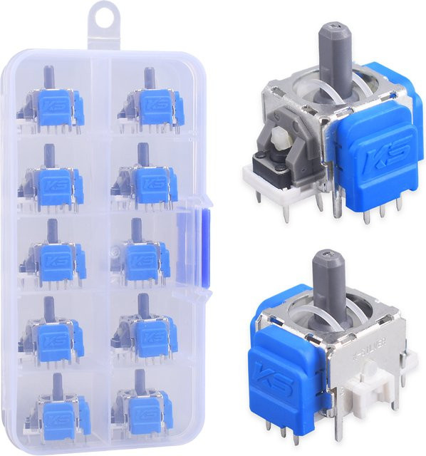 VGBUS 10 Stück Tmr elektromagnetische Joystick Ersatz für Ps5 Gamepad, Ps4 und Xbox One sowie Elite Controller, 3D Analog Stick Sensor Modul in Blau - Bild 1