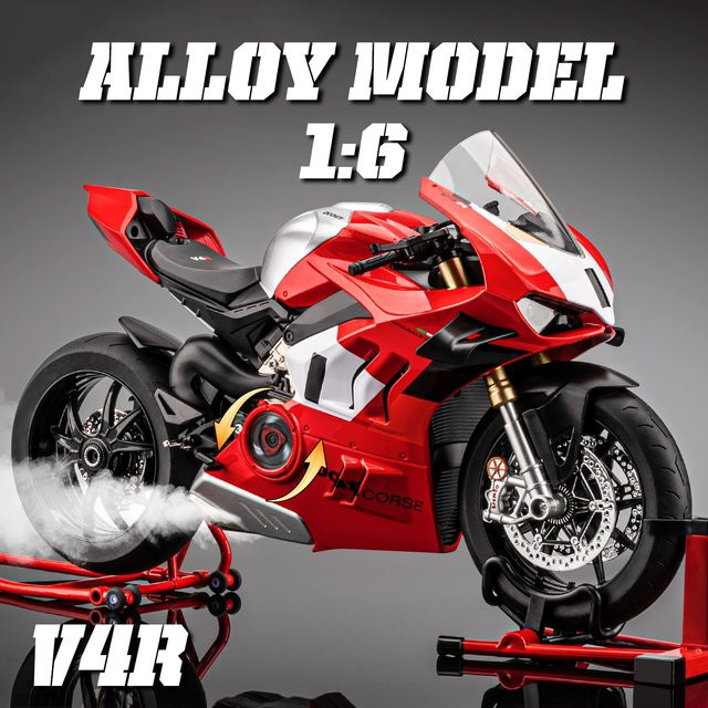 Maisto Motorradmodell, 1:6, Metall, Rot - Bild 1