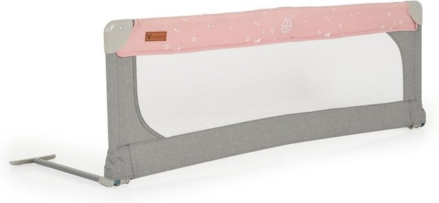 Cangaroo Bettschutzgitter aus Leinen in Pink mit klappbarer Front, Breite: 130 cm - Bild 1