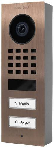 DoorBird D1102V IP-Video-Türsprechanlage Aufputz mit WLAN und LAN, Außeneinheit aus Edelstahl V2A in Bronze-Optik - Bild 1