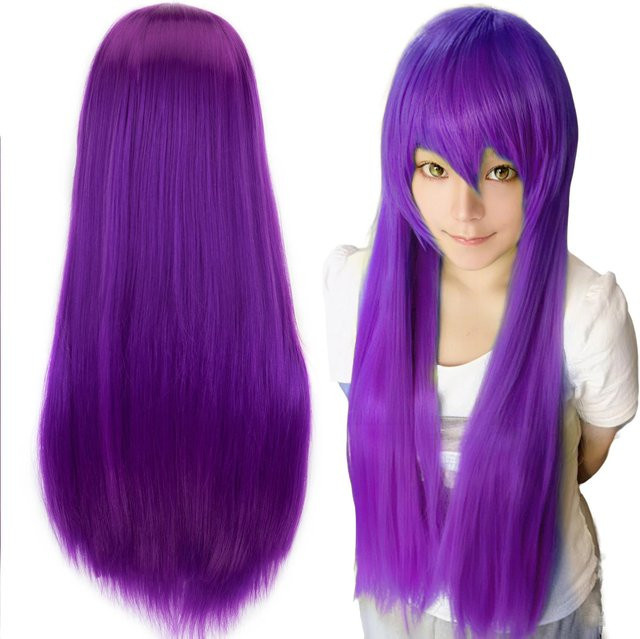 Lila Sakura Matou Cosplay Perücke, Synthetisch, Violett, Lang - Bild 1