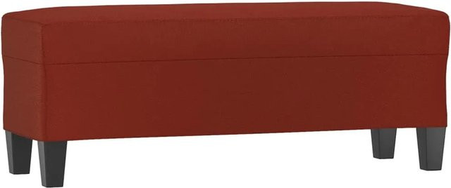 vidaXL Sitzbank aus Kunstleder in Weinrot, B/T/H: 100 x 35 x 41 cm - Bild 1