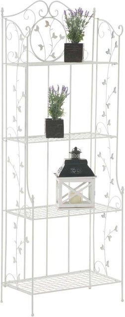 TPFGarden Standregal Aaron aus Metall in Weiß für Garten und Balkon B/T/H: 60 x 33 x 158 cm - Bild 1