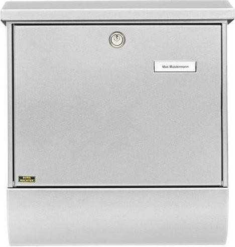 Burg Wächter Briefkasten SET VARIO 86720 SI aus Stahl in Silber mit Schlüsselschloss - Bild 1