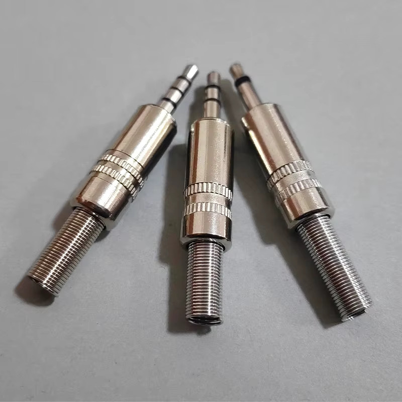 JCD Metall 3,5mm Mono-Stereo-Kopfhörerstecker in Silber, lötbarer Audio-Kabelanschluss als 2-Pol, 3-Pol oder 4-Pol Adapter - Bild 2