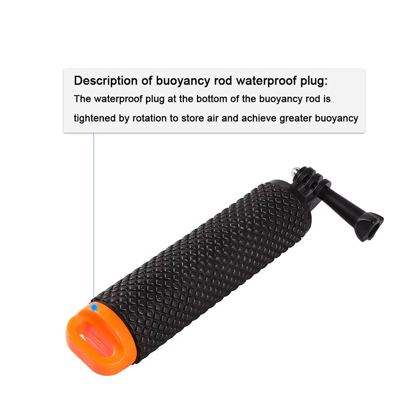 DJI Schwimmender Handgriff und wasserdichter Selfie-Stick in Schwarz für DJI Osmo Action 5 Pro, 4 und 3 Tauchgehäuse Schutzkamera-Zubehör - Bild 2