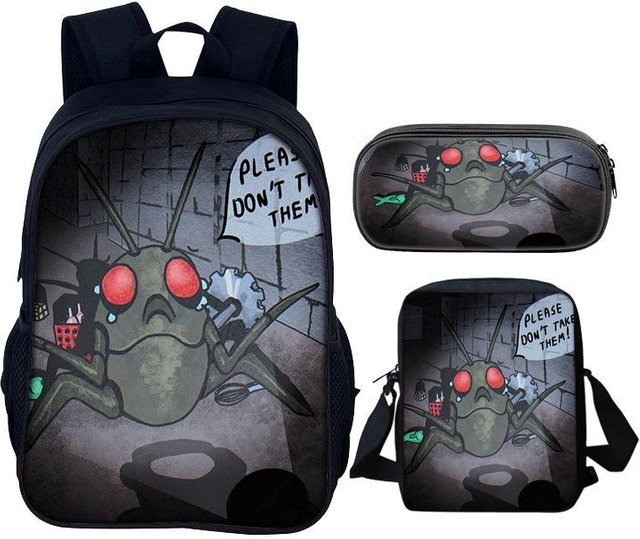 Great Bags Gumball 3er-Set aus Rucksack, Stiftebeutel und Umhängetasche im Comic Anime Design für Kinder, mehrfarbig - Bild 1