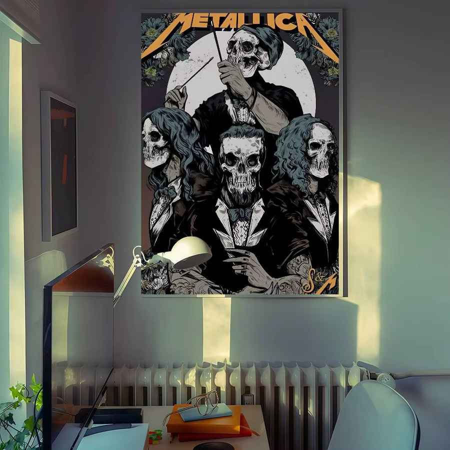 Retro Metallica Film Sticky Poster aus Kraftpapier, Mehrfarbig, B/H: 10 x 15 cm - Bild 2