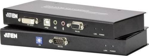 ATEN CE600 DVI KVM Extender mit Audio und USB 2.0 für Full HD über Cat 5e/6 bis 60 m in Schwarz - Bild 2