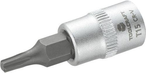 TOOLCRAFT T-Profil Steckschlüssel-Bit-Einsatz T15 in Silber, Antrieb 6,3 mm - Bild 1