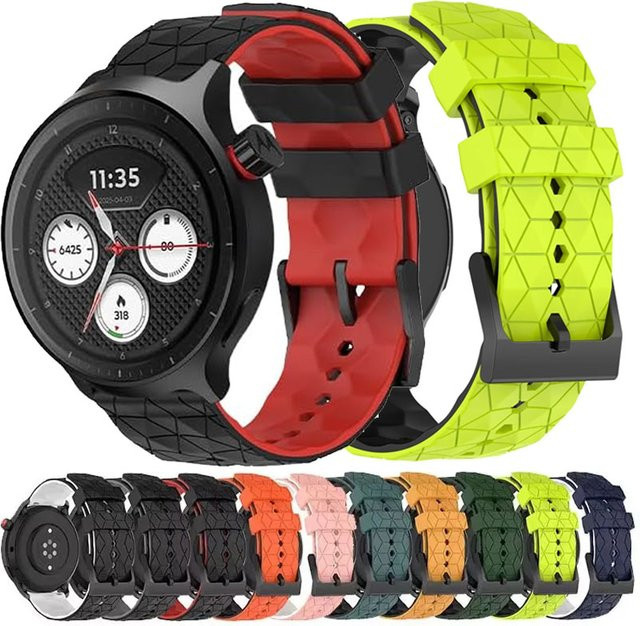 Sportarmband Motorola Moto Watch, Silikon, Fußballmuster, Schwarz, Unisex - Bild 1