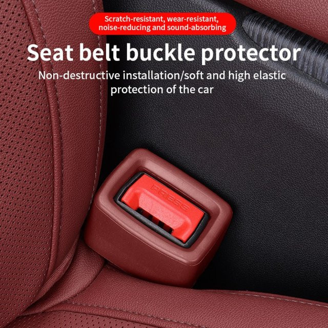 chelumei Universal Auto Sicherheitsgurt Schutzhülle mit Halterung und Kartenfach als Anti-Kollisions Zubehör für dein Auto Innenraum - Bild 1