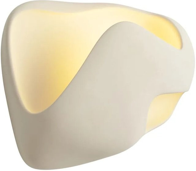 QAZQA Japandi Wandleuchte Pietra in Beige aus Keramik mit dimmbarer LED und warmweißem Licht, Durchmesser: 30 cm - Bild 1