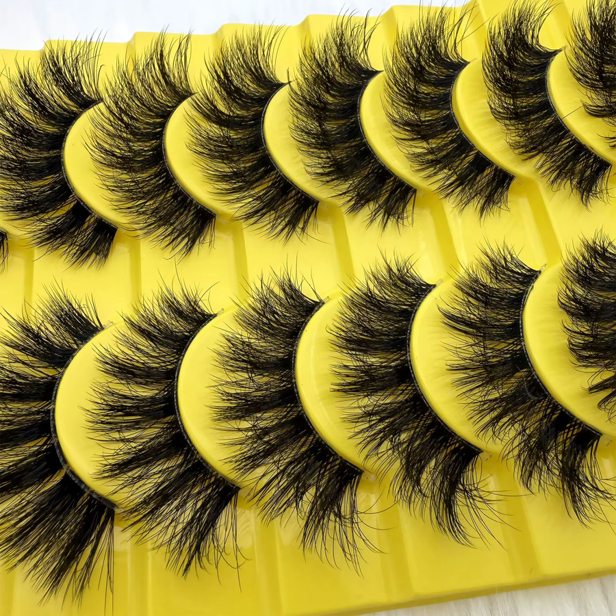 JIEFUXIN Künstliche Wimpern, Black, 10 Paar, Unisex - Bild 2