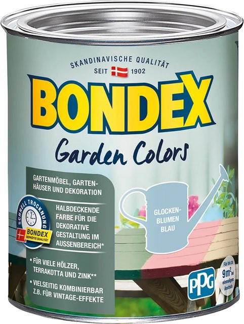 Bondex Garden Colors Metallfarbe Glockenblumenblau, 0,75 l - Bild 1