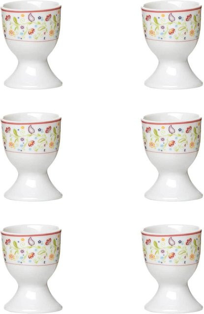 Ritzenhoff & Breker Eierbecher Shanti aus Porzellan 6er Set Multicolor und Weiß Durchmesser: 5,0 cm - Bild 1
