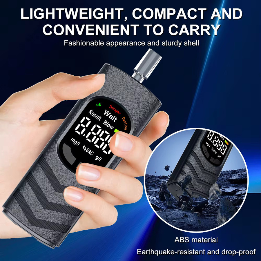 PHONEPACE Digitaler Alkoholtester mit LCD-Display in Schwarz - Bild 2