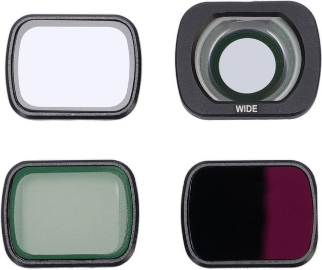 Igeteck 4er ND CPL Filter Set aus Aluminiumlegierung mit HD optischem Glas für Flip-Drohnen in Grau und Schwarz - Bild 1
