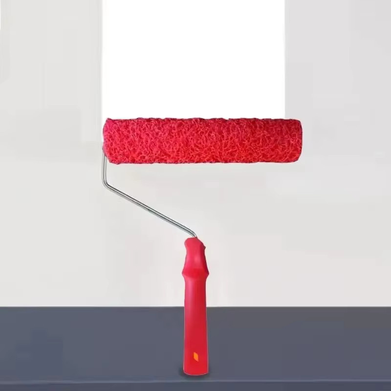 Hochwertige Wandbürste zum glatten Verputzen und Erstellen von Texturmustern als Spachtelroller in Rot - Bild 3