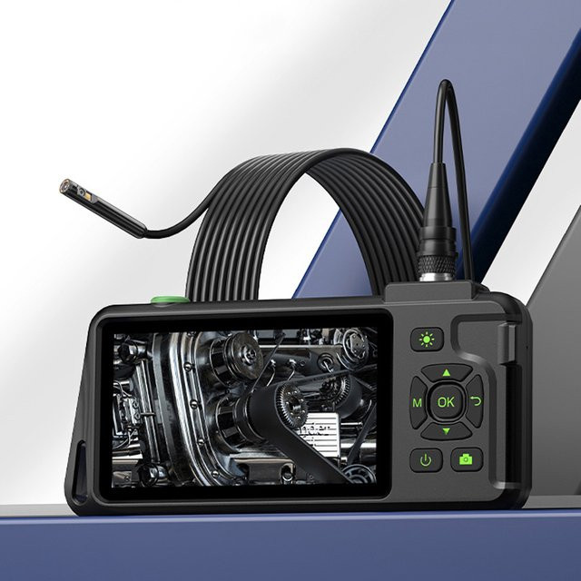 ZEMICAM Endoskop mit 5 Zoll IPS Bildschirm, 1080P HD Kamera, Autofokus und IP67 Schutz, Boreskop für Auto und Kanalisation, Farbe: Schwarz - Bild 1
