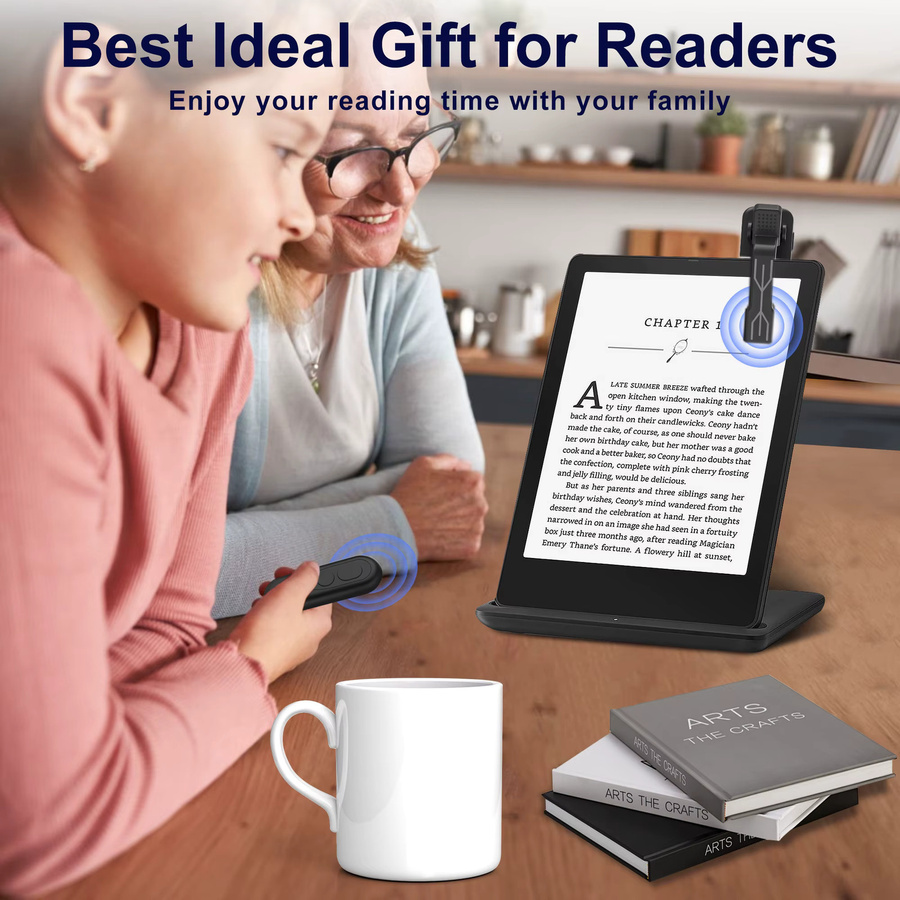 SZILBZ Fernbedienung Seitenwender in Schwarz für Kindle, E-Reader, iPhone, iPad und Kamera zur Videoaufzeichnung - Bild 4