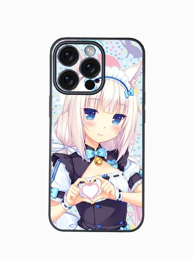 Nekopara Anime Mädchen Schutzhülle für iPhone 11 12 13 14 15 16 Pro Max Plus, Multicolor - Bild 4
