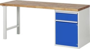 Rau Werkbank 7502A1 in Multicolour mit 1 Schublade und 1 Tür, B/T/H: 200 x 70 x 89 cm - Bild 1
