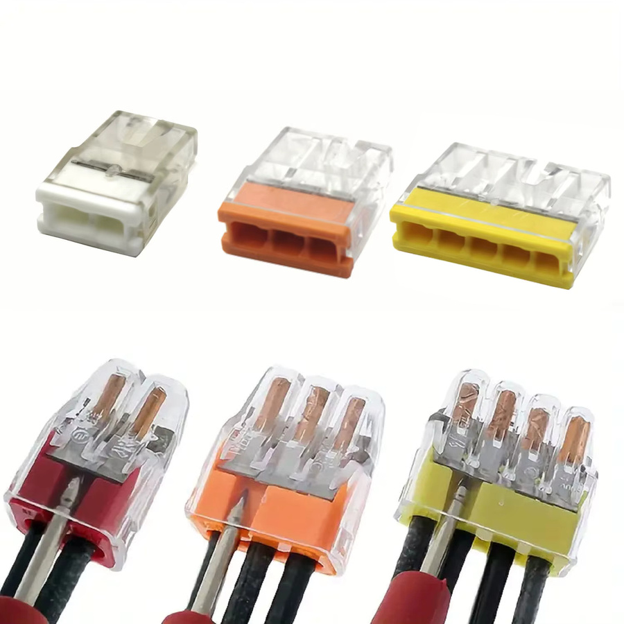 50 Stück Schnell- und Einfach-Kabelverbinder Set mit 2/3/4/5-poligen Crimp-Kabelverbindern für AWG 20-14 - Bild 1